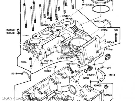 CRANKCASE ('81 -'82 KZ750-E2/E3) - KZ750E2 1981 USA CANADA