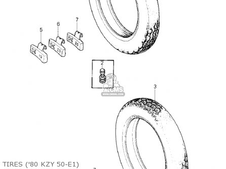 TIRES ('80 KZY 50-E1) - KZ750E2 1981 USA CANADA