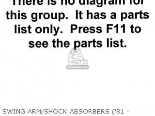 SWING ARM/SHOCK ABSORBERS ('81 - - KZ750E2 1981 USA CANADA