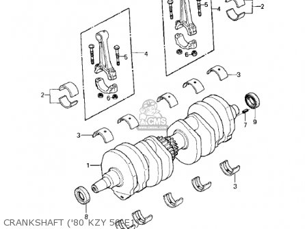 CRANKSHAFT ('80 KZY 50-E1) - KZ750E2 1981 USA CANADA