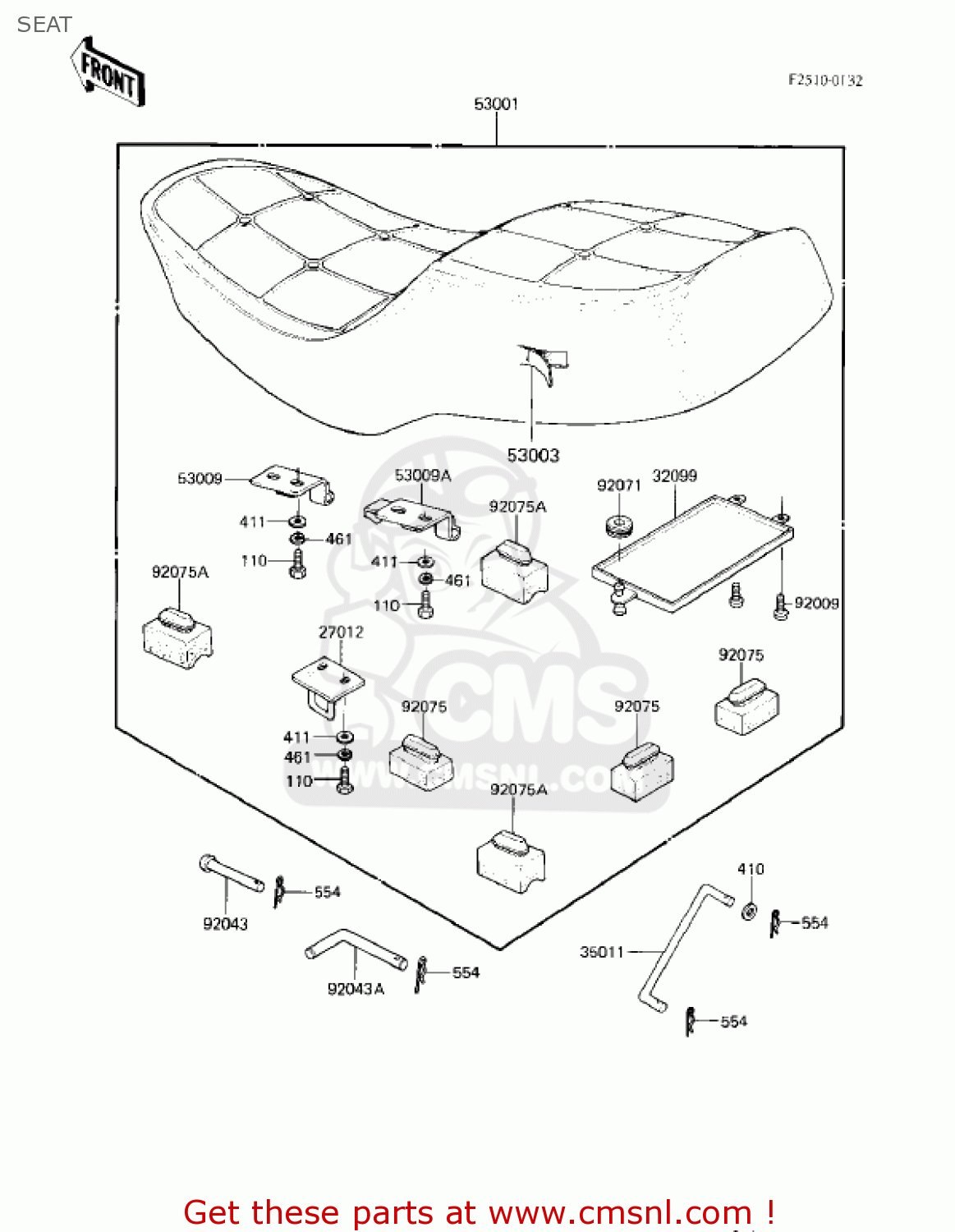 SEAT KZ750F1 SHAFT 1983 USA CANADA / LTD