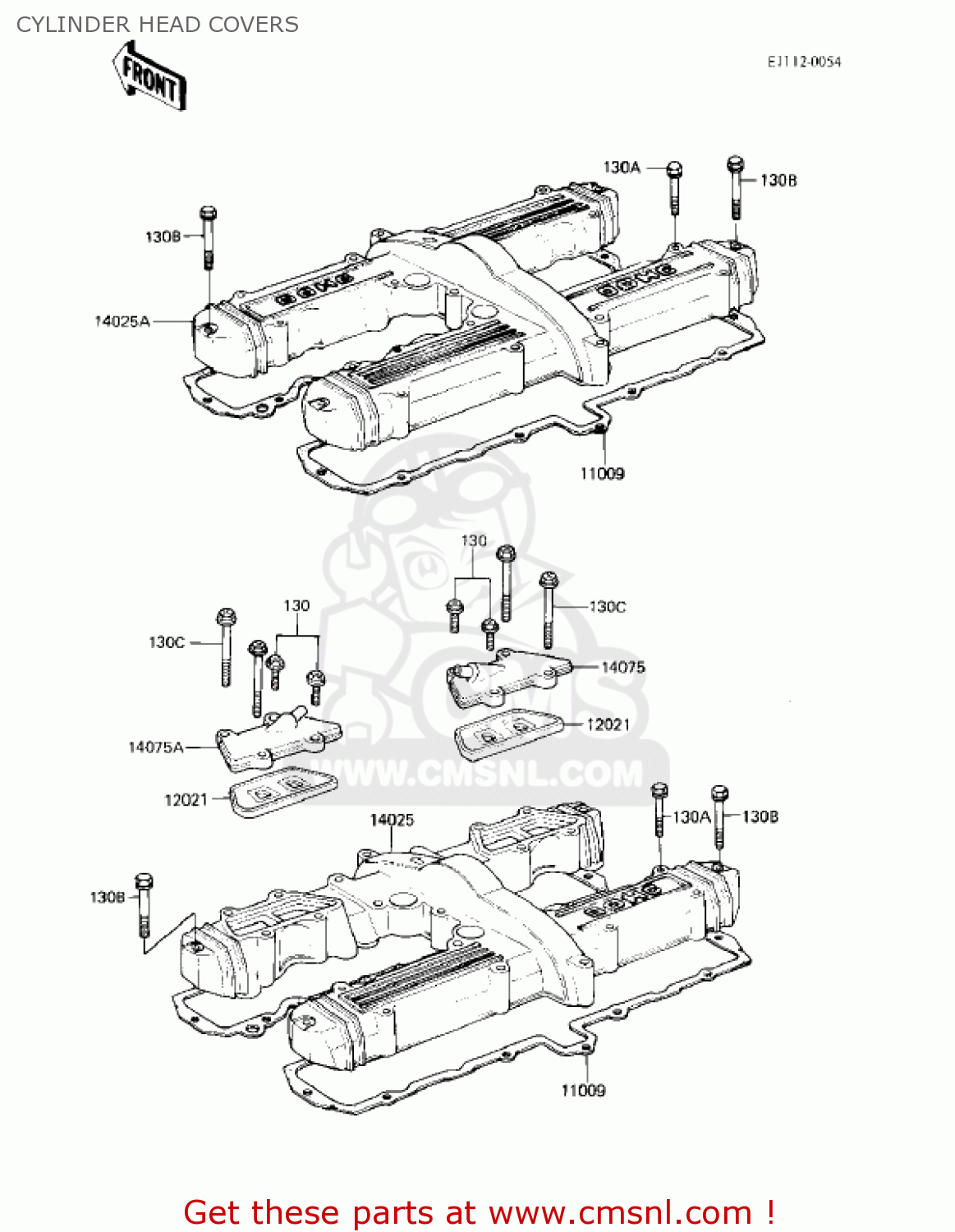 CYLINDER HEAD COVERS KZ750F1 SHAFT 1983 USA CANADA / LTD