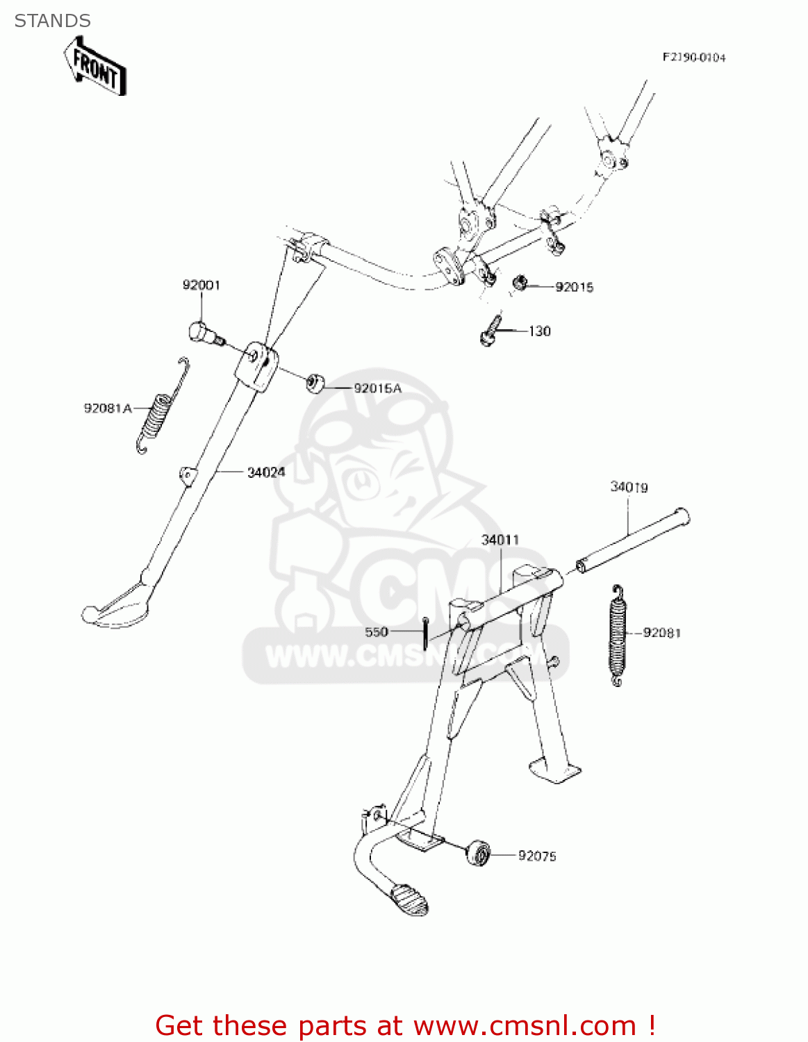 STANDS KZ750F1 SHAFT 1983 USA CANADA / LTD