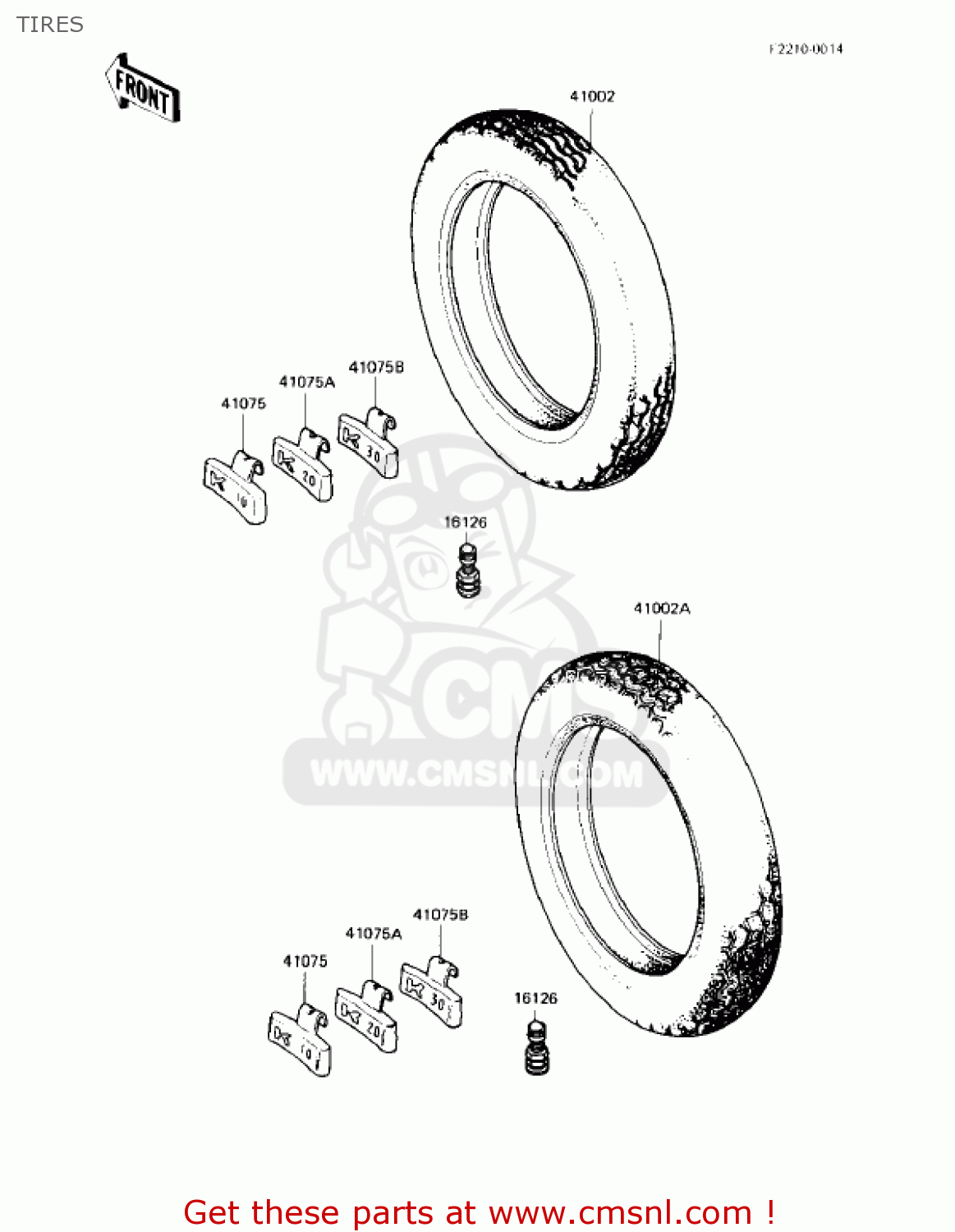 TIRES KZ750F1 SHAFT 1983 USA CANADA / LTD