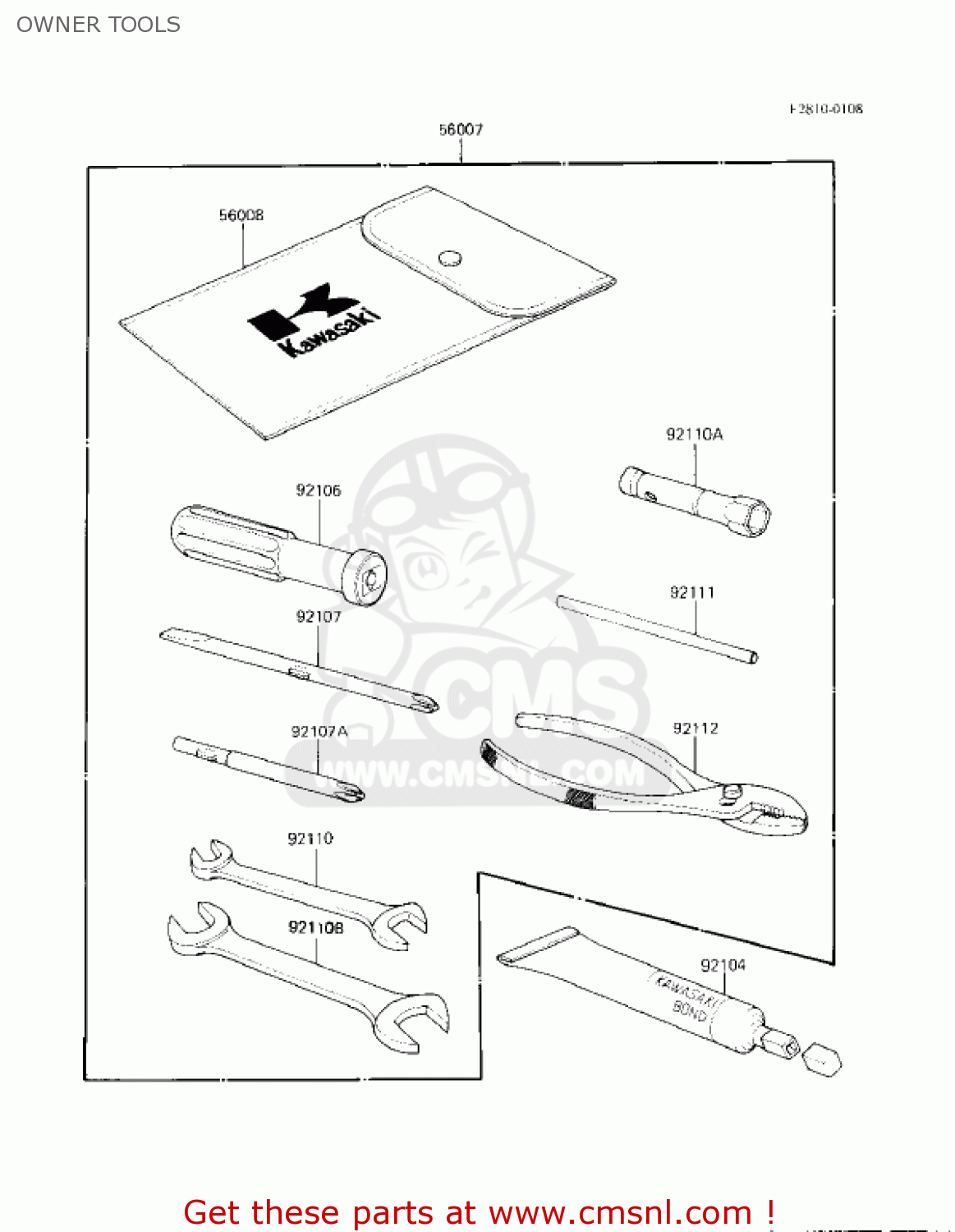 OWNER TOOLS KZ750F1 SHAFT 1983 USA CANADA / LTD