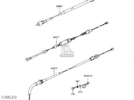 CABLES - KZ750F1 SHAFT 1983 USA CANADA / LTD