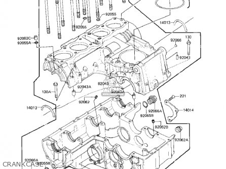CRANKCASE - KZ750F1 SHAFT 1983 USA CANADA / LTD
