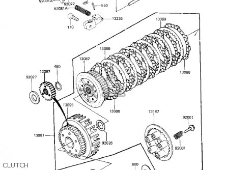 CLUTCH - KZ750F1 SHAFT 1983 USA CANADA / LTD