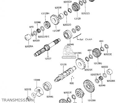 TRANSMISSION - KZ750F1 SHAFT 1983 USA CANADA / LTD