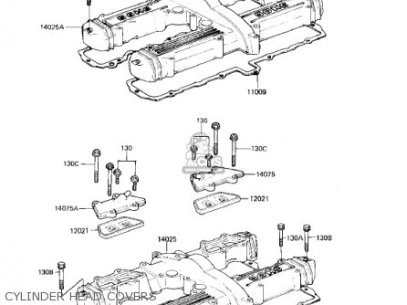 CYLINDER HEAD COVERS - KZ750F1 SHAFT 1983 USA CANADA / LTD