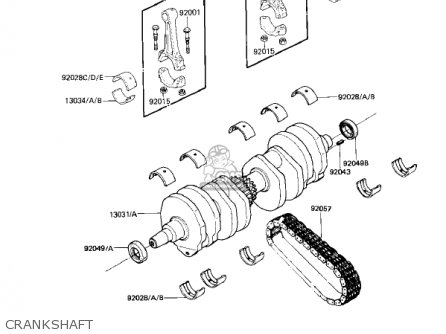 CRANKSHAFT - KZ750F1 SHAFT 1983 USA CANADA / LTD