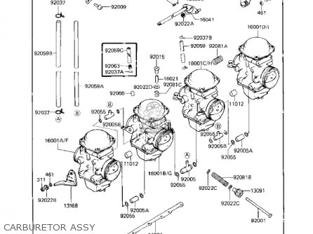 CARBURETOR ASSY - KZ750F1 SHAFT 1983 USA CANADA / LTD