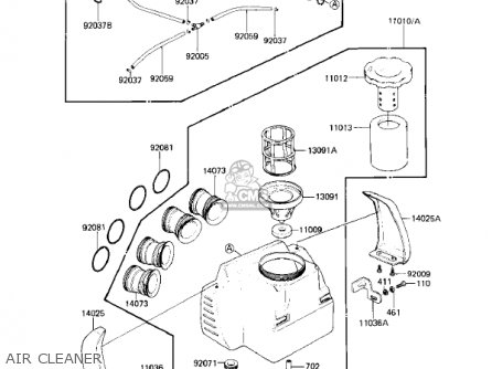 AIR CLEANER - KZ750F1 SHAFT 1983 USA CANADA / LTD