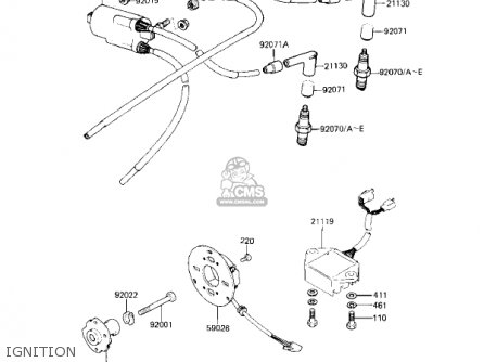 IGNITION - KZ750F1 SHAFT 1983 USA CANADA / LTD