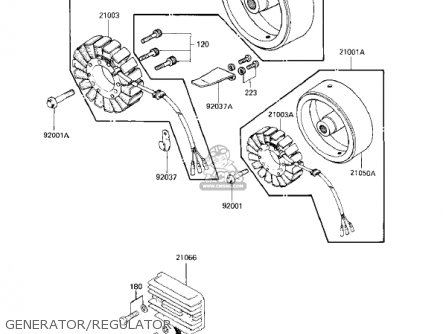 GENERATOR/REGULATOR - KZ750F1 SHAFT 1983 USA CANADA / LTD