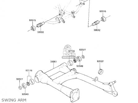 SWING ARM - KZ750F1 SHAFT 1983 USA CANADA / LTD