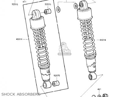 SHOCK ABSORBERS - KZ750F1 SHAFT 1983 USA CANADA / LTD