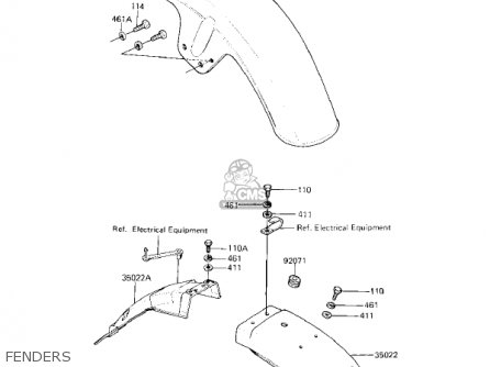 FENDERS - KZ750F1 SHAFT 1983 USA CANADA / LTD