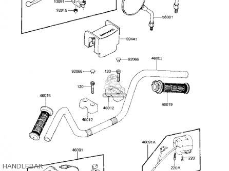 HANDLEBAR - KZ750F1 SHAFT 1983 USA CANADA / LTD