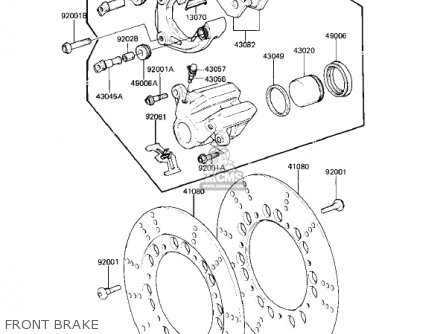 FRONT BRAKE - KZ750F1 SHAFT 1983 USA CANADA / LTD