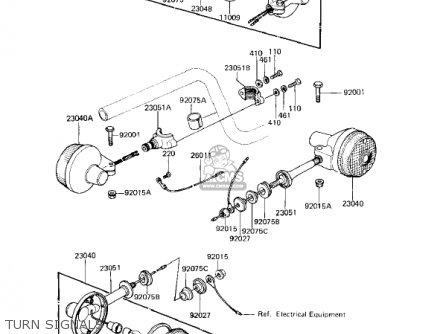 TURN SIGNALS - KZ750F1 SHAFT 1983 USA CANADA / LTD