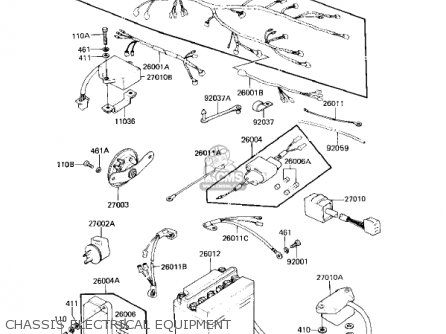 CHASSIS ELECTRICAL EQUIPMENT - KZ750F1 SHAFT 1983 USA CANADA / LTD