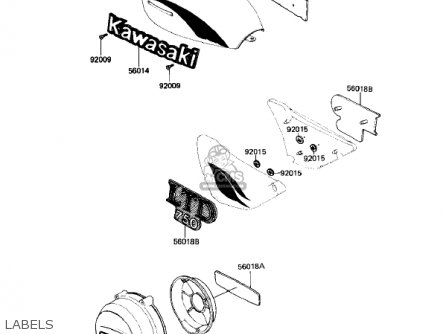 LABELS - KZ750F1 SHAFT 1983 USA CANADA / LTD