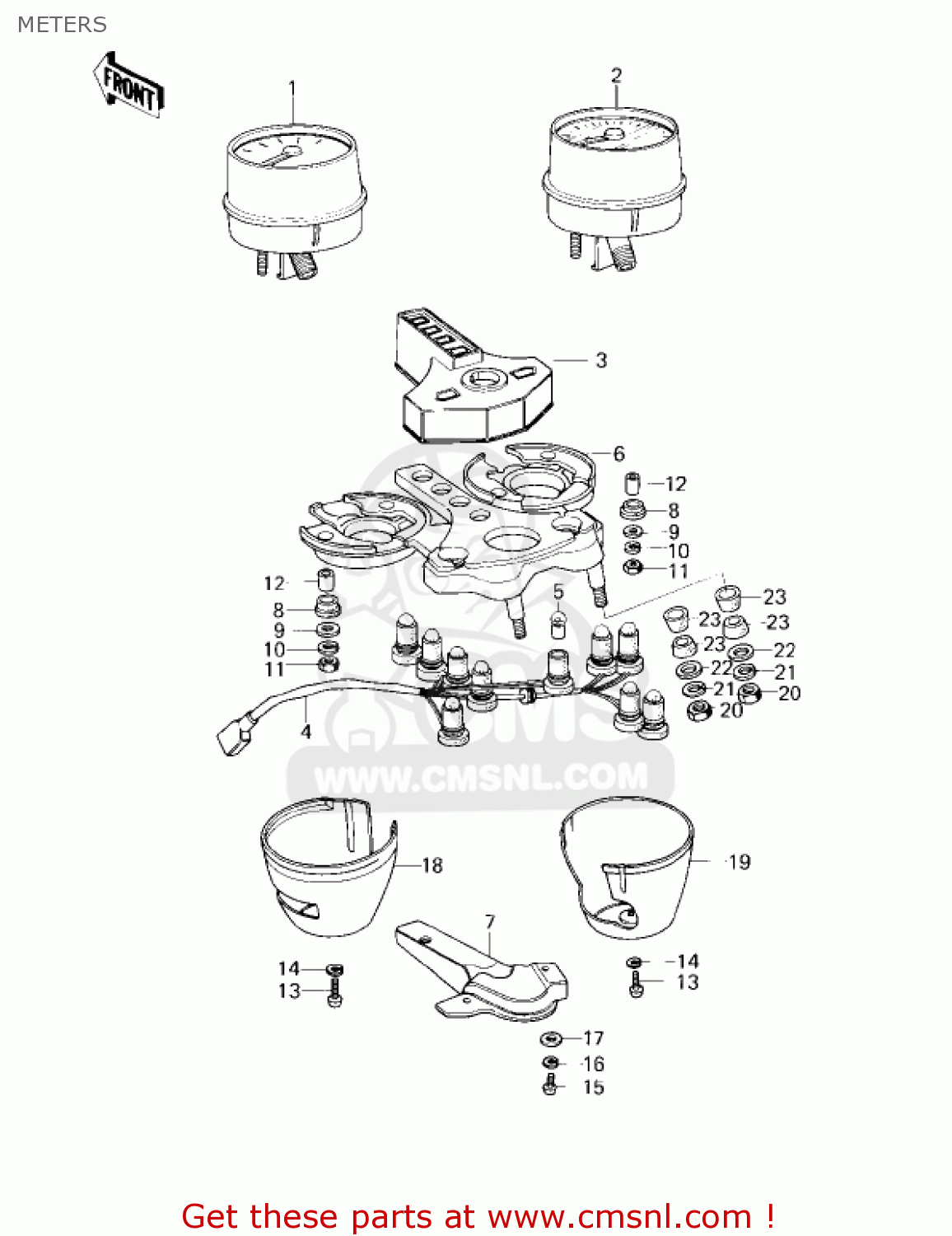 METERS KZ750G1 1980 USA CANADA / LTDII MPH KPH