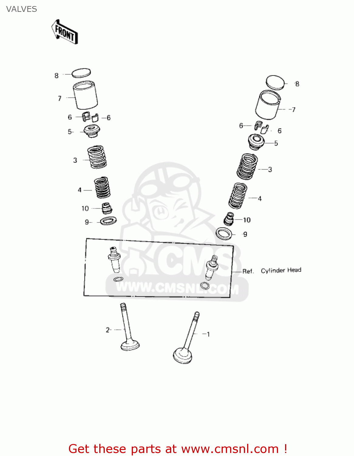 VALVES KZ750G1 1980 USA CANADA / LTDII MPH KPH