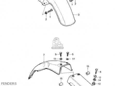 FENDERS - KZ750G1 1980 USA CANADA / LTDII MPH KPH
