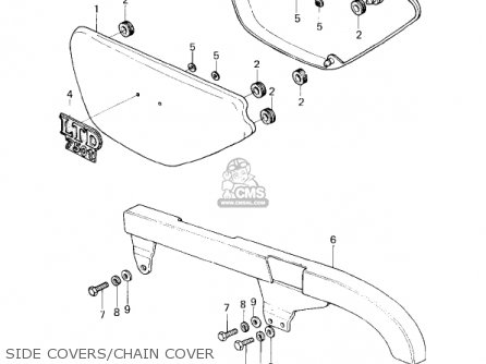 SIDE COVERS/CHAIN COVER - KZ750G1 1980 USA CANADA / LTDII MPH KPH