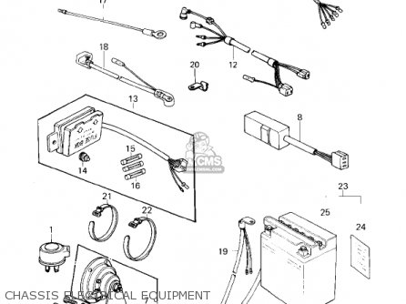 CHASSIS ELECTRICAL EQUIPMENT - KZ750G1 1980 USA CANADA / LTDII MPH KPH