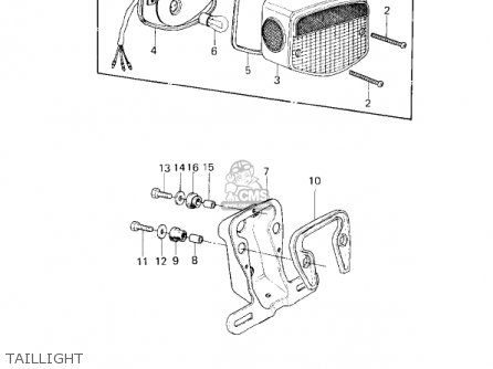 TAILLIGHT - KZ750G1 1980 USA CANADA / LTDII MPH KPH