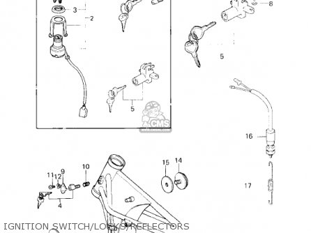 IGNITION SWITCH/LOCKS/REFLECTORS - KZ750G1 1980 USA CANADA / LTDII MPH KPH