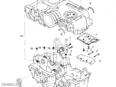 CRANKCASE - KZ750G1 1980 USA CANADA / LTDII MPH KPH