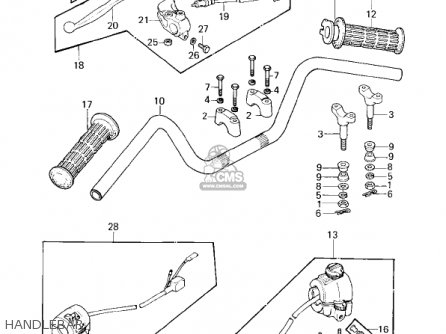 HANDLEBAR - KZ750G1 1980 USA CANADA / LTDII MPH KPH