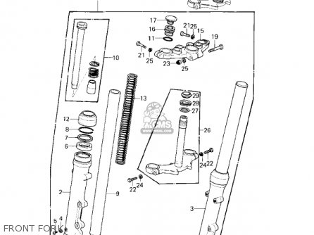 FRONT FORK - KZ750G1 1980 USA CANADA / LTDII MPH KPH