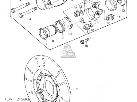 FRONT BRAKE - KZ750G1 1980 USA CANADA / LTDII MPH KPH