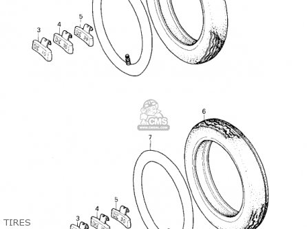TIRES - KZ750G1 1980 USA CANADA / LTDII MPH KPH
