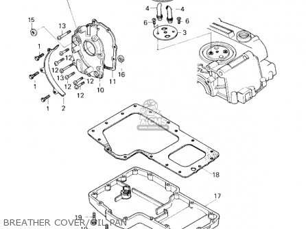 BREATHER COVER/OIL PAN - KZ750G1 1980 USA CANADA / LTDII MPH KPH