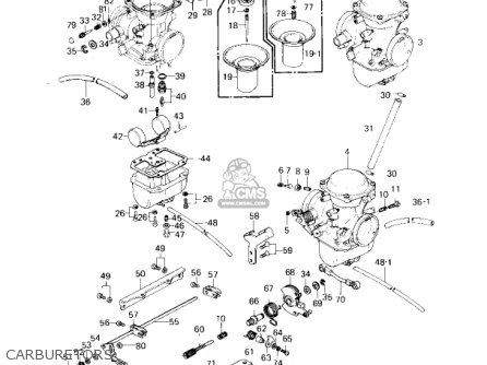 CARBURETORS - KZ750G1 1980 USA CANADA / LTDII MPH KPH