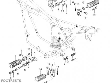 FOOTRESTS - KZ750G1 1980 USA CANADA / LTDII MPH KPH