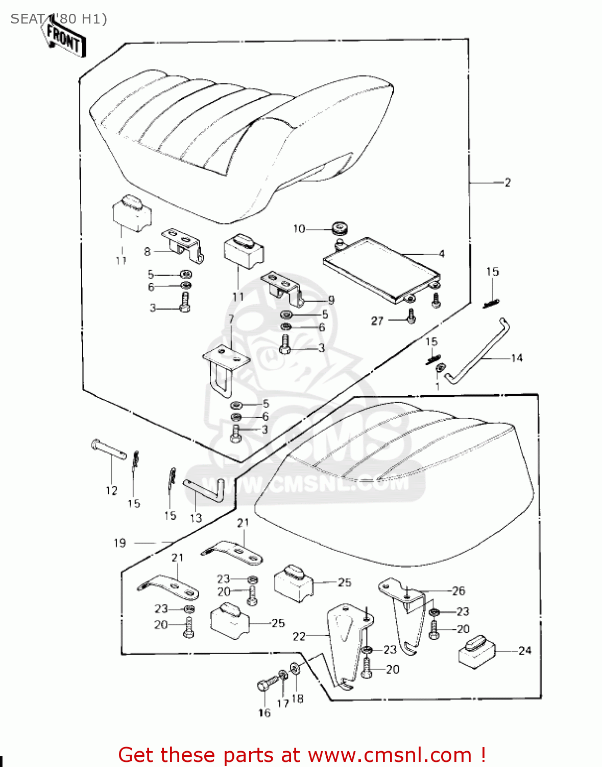 SEAT ('80 H1) KZ750H1 1980 USA CANADA / LTD
