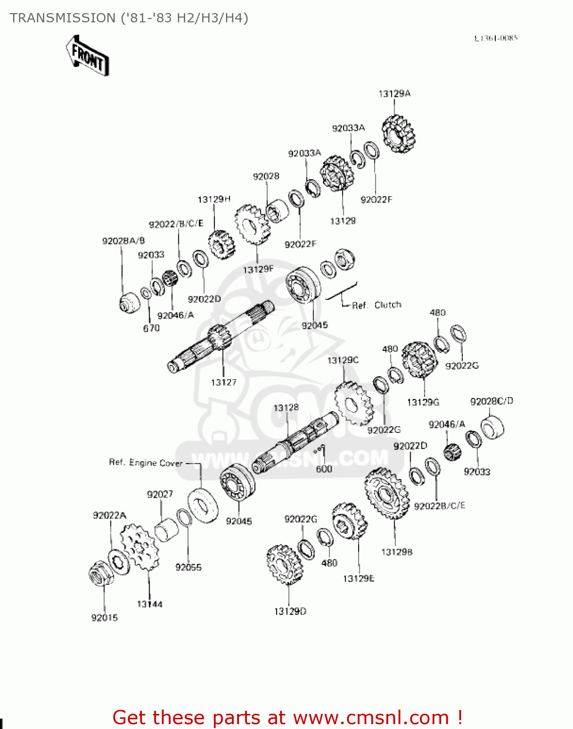 TRANSMISSION ('81-'83 H2/H3/H4) KZ750H1 1980 USA CANADA / LTD