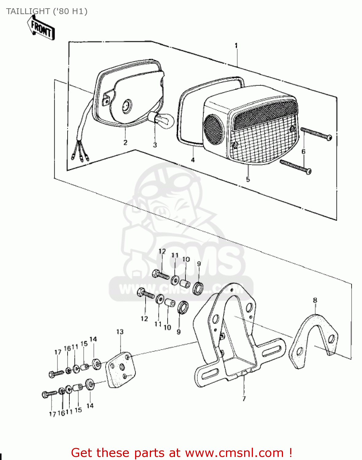 TAILLIGHT ('80 H1) KZ750H1 1980 USA CANADA / LTD