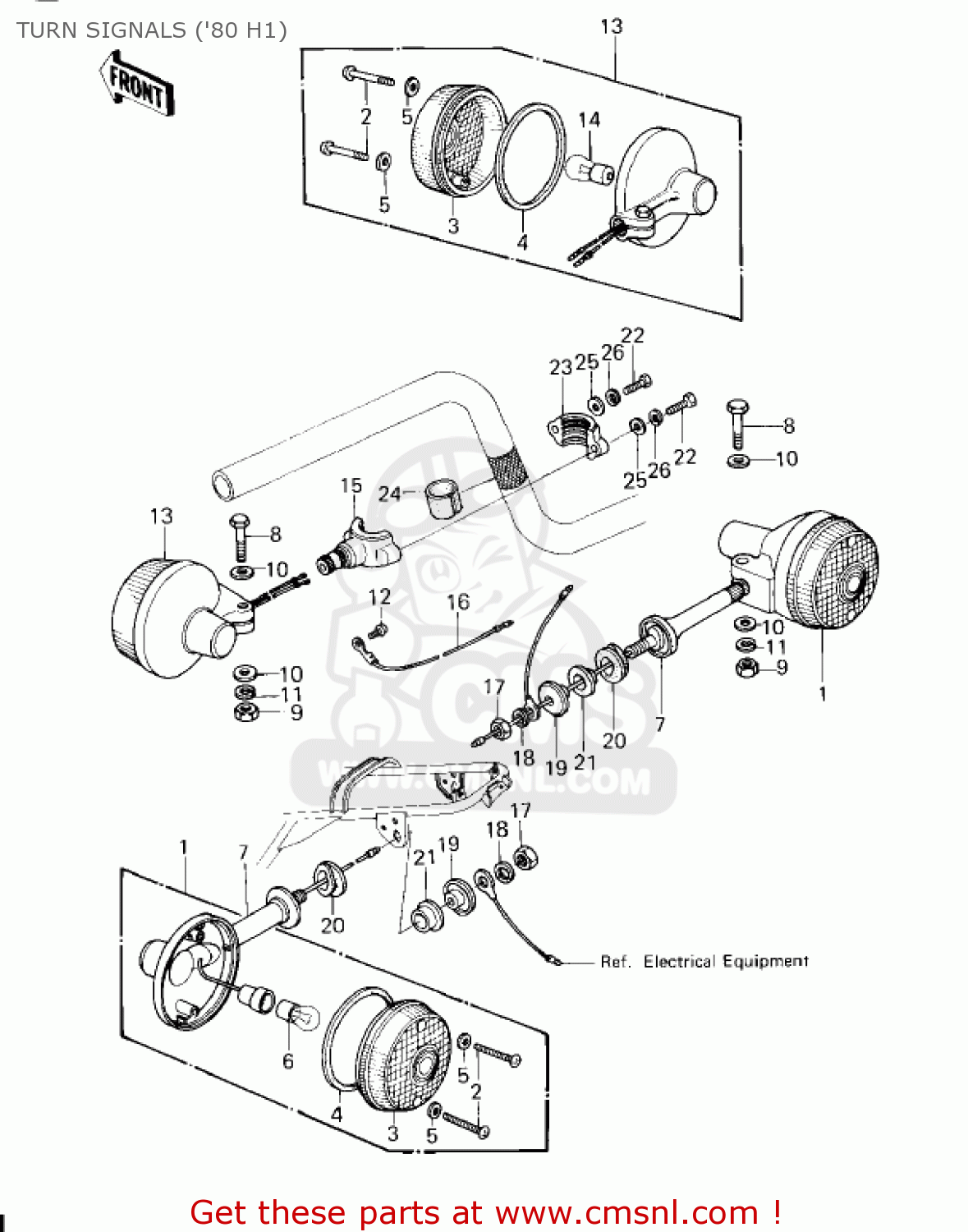 TURN SIGNALS ('80 H1) KZ750H1 1980 USA CANADA / LTD