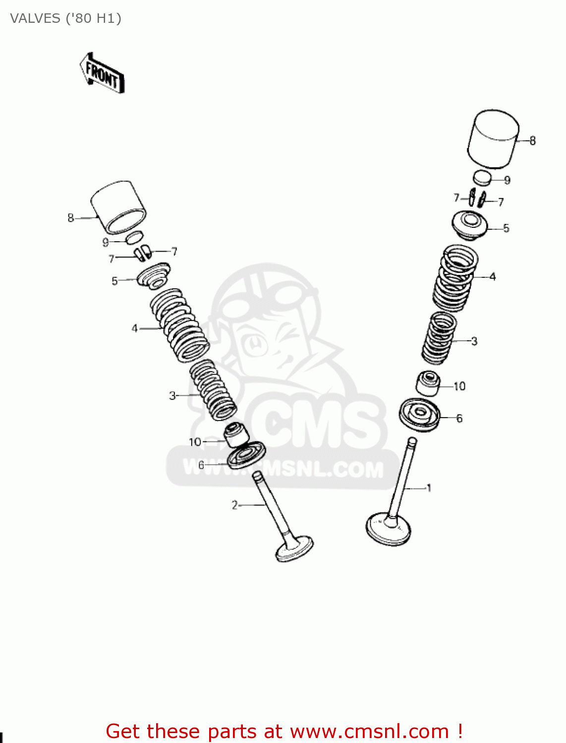VALVES ('80 H1) KZ750H1 1980 USA CANADA / LTD