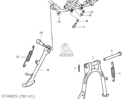 STANDS ('80 H1) - KZ750H1 1980 USA CANADA / LTD