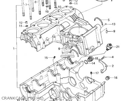 CRANKCASE ('80 H1) - KZ750H1 1980 USA CANADA / LTD