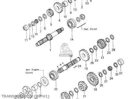 TRANSMISSION ('80 H1) - KZ750H1 1980 USA CANADA / LTD